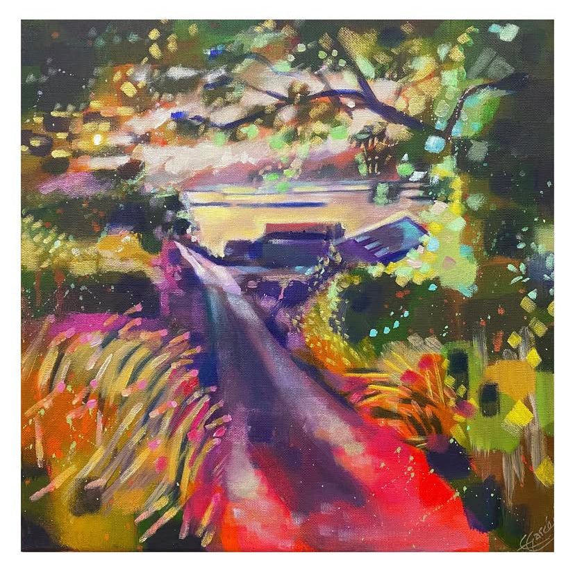 Colourful country lane