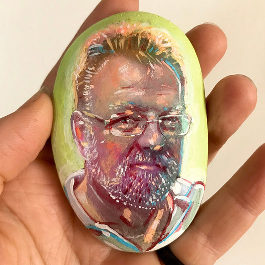 Portrait Pebble made from your photo (medium sized)