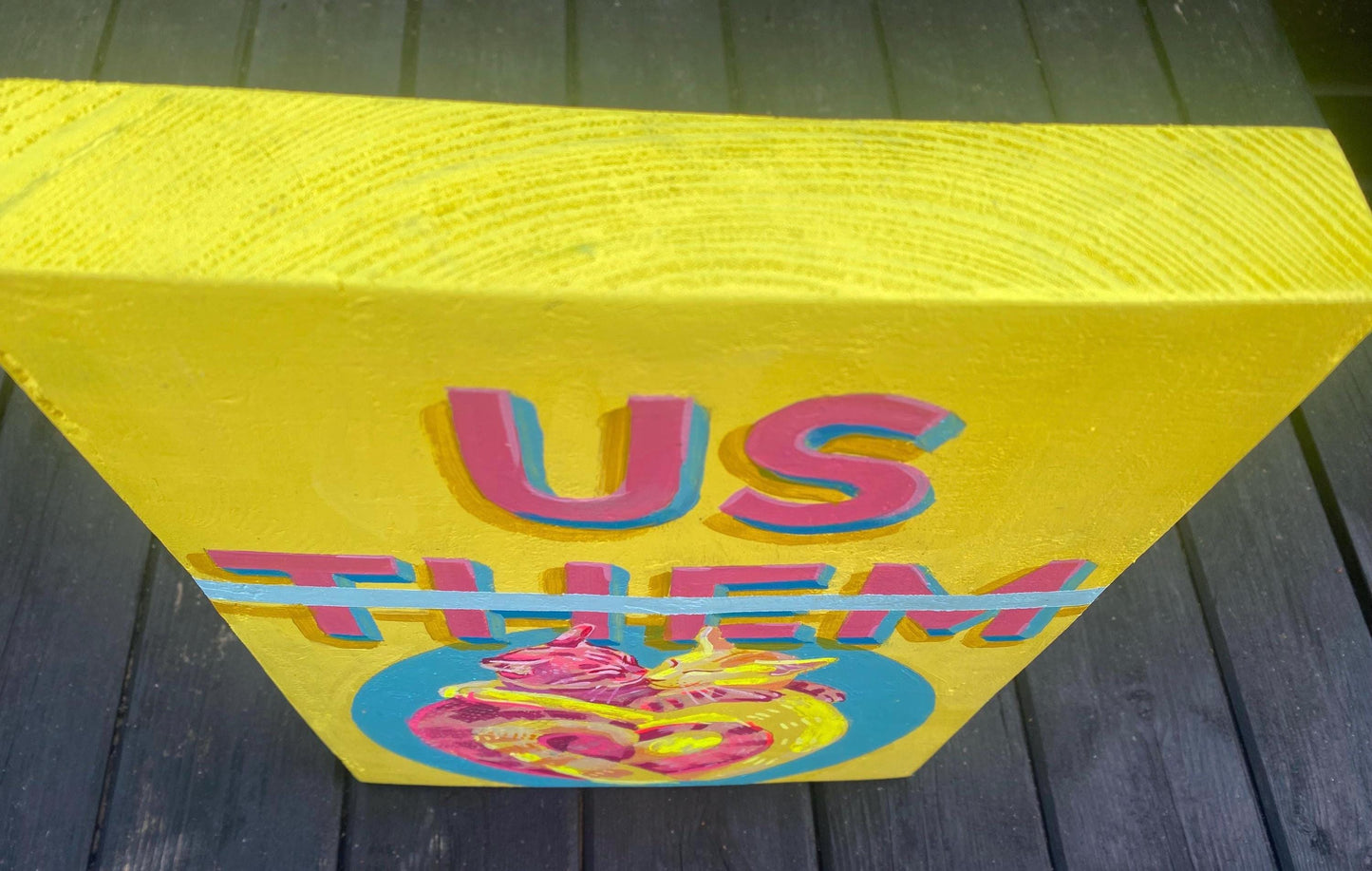 Us (hand-painted sign)