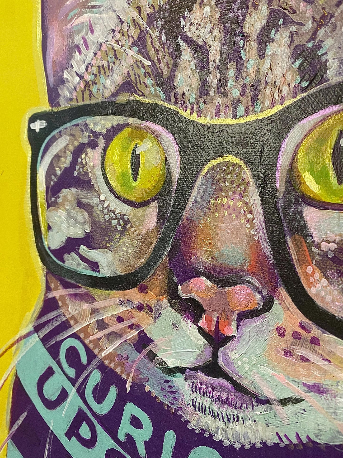 Curious Cat - Original Artwork on canvas