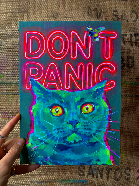 Don’t Panic Cat (A4 print)
