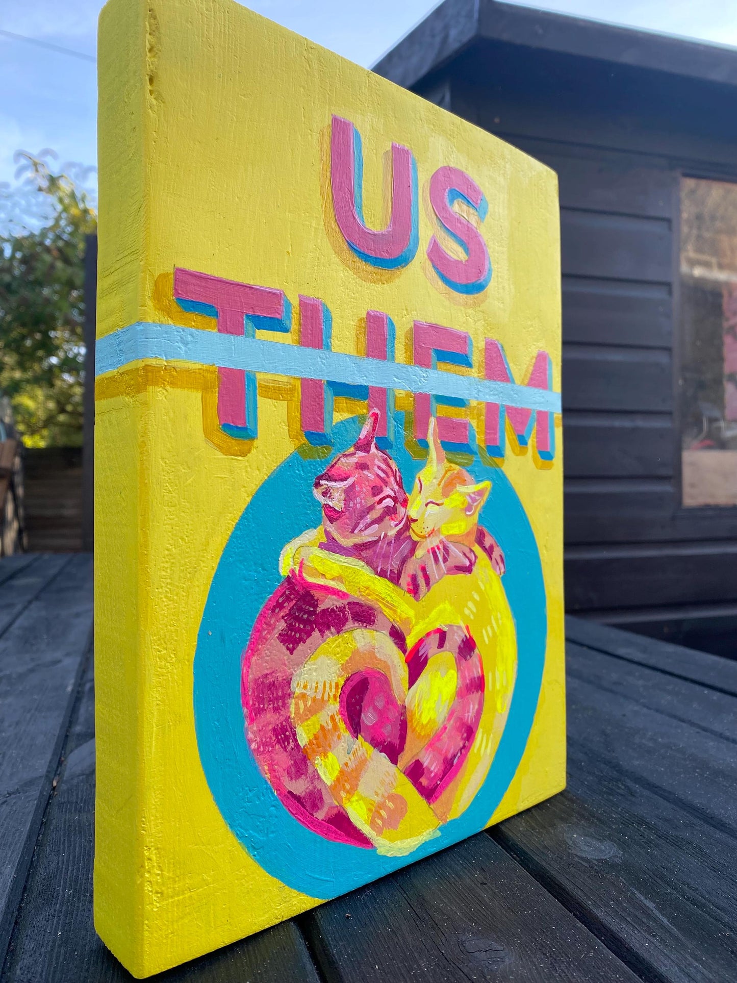 Us (hand-painted sign)