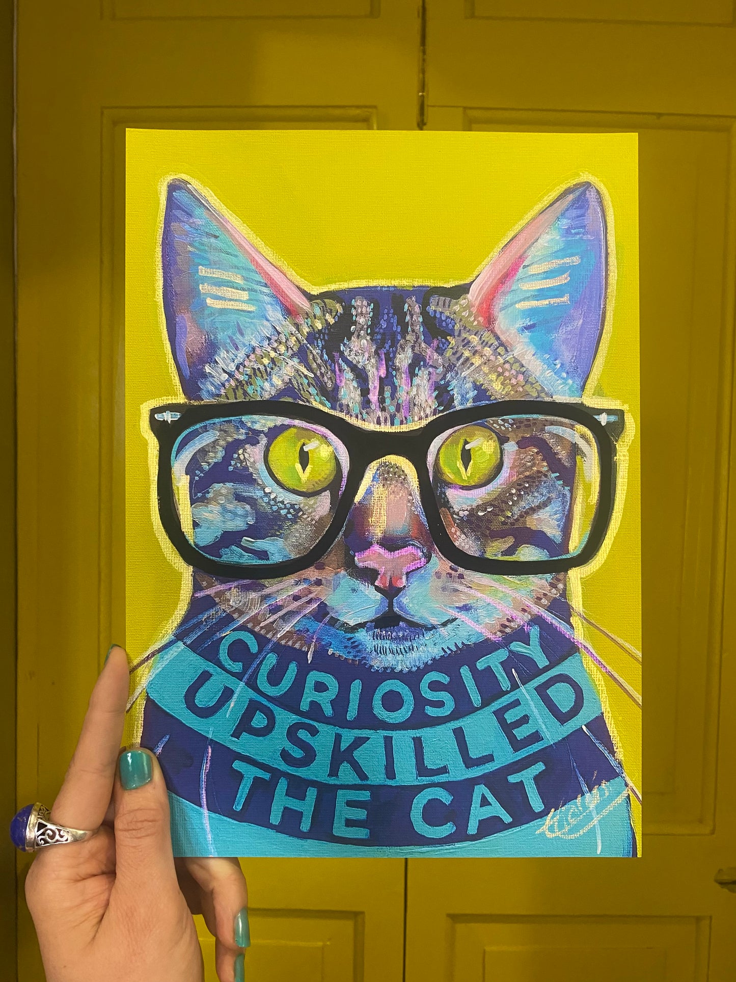 Curiosity Upskilled the Cat (A4 print)