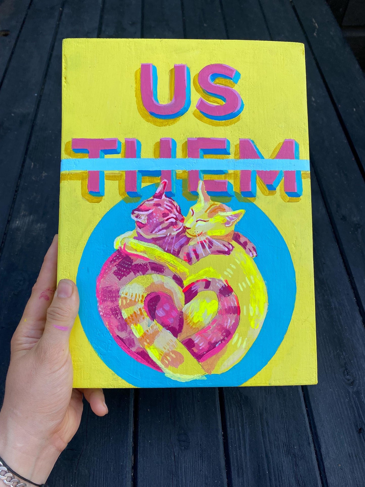 Us (hand-painted sign)