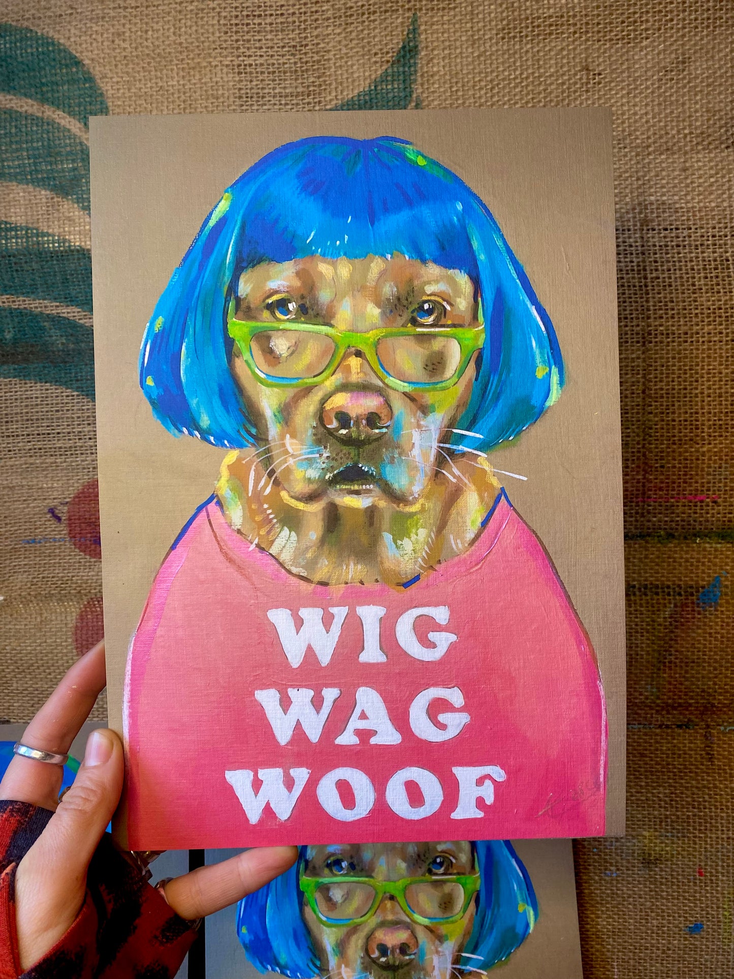 Wig Wag Woof Dog (A4 print)